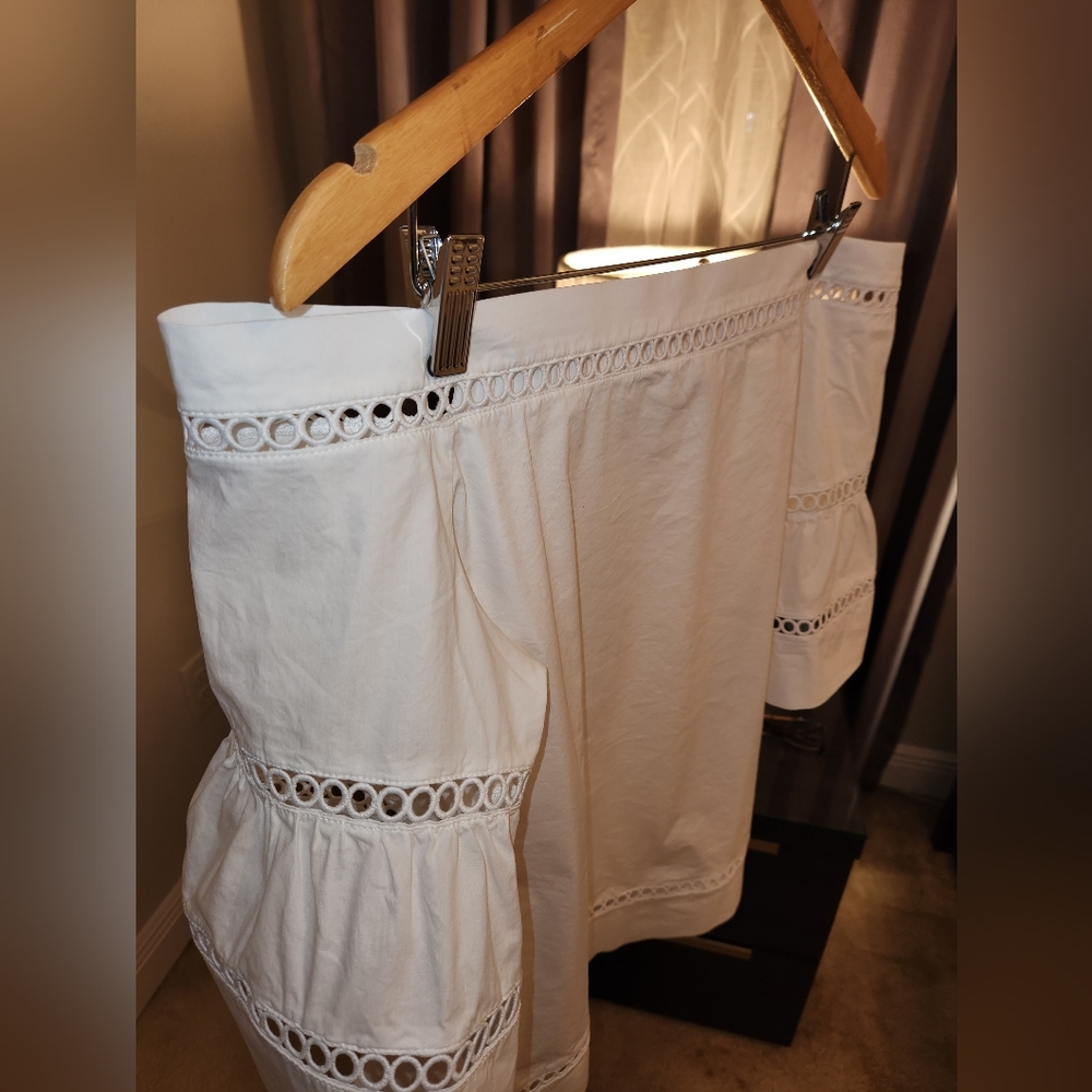 Michael Kors Off shoulder white blouse Size L